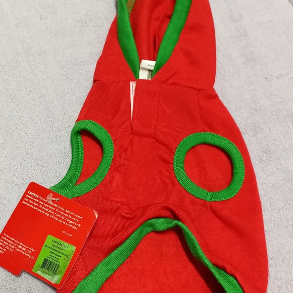 Pet smart holiday dog hooded pullover sweater red and green new with tag - Picture 2 of 5